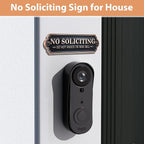 Brass No Soliciting Sign, No Soliciting Sign - Image 3