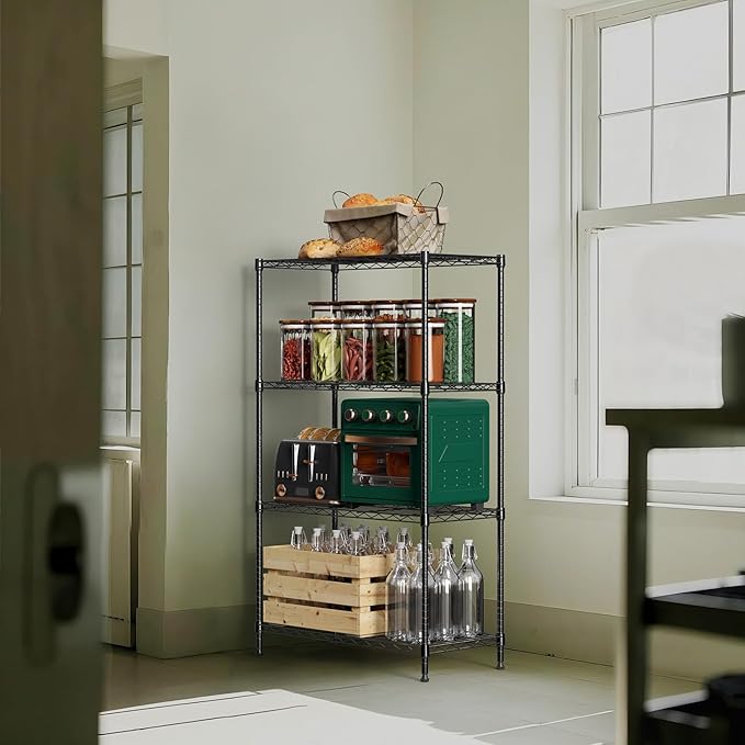 M MZG 1000 lbs 4Tier Shelf Metal Storage Shelves Wire Rack Closet Organizers - Image 6