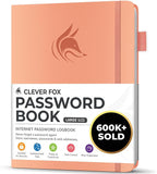 Clever Fox Password Book with alphabetical tabs. Internet Address Organizer by CleverFox