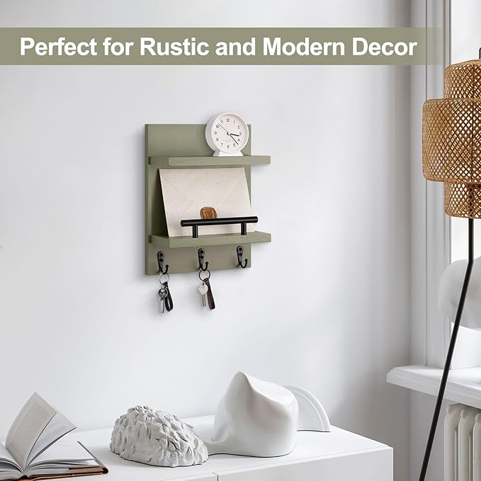 Lucundm Key Holder Wall Mount, Mail Shelf Decor - Image 6
