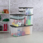 Sterilite 12-Pack Modular Stacker Box, Durable Clear Plastic Storage Bins - Image 9