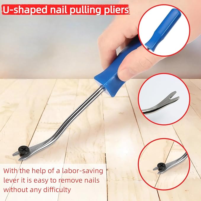 4 Pcs Staple & Nail Puller Tool Kit – Upholstery Staple Remover, Tack Lifter - Image 8