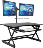 Rocelco 38" Large Height Adjustable Standing Desk Converter by Rocelco