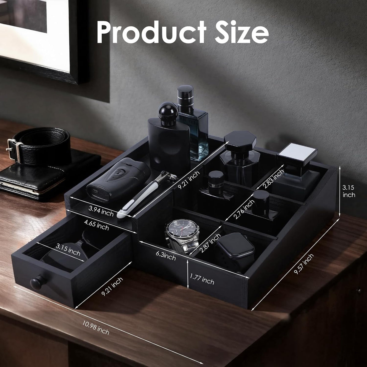 Bathroom Counter Organizer, Cologne Organizer for Men, Gifts for Men