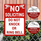 No Soliciting Sign for House/Home, Metal Yard Sign for Front Door, Perfect - Image 3