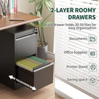 Yukimo 2 Drawer File Cabinet - Image 4