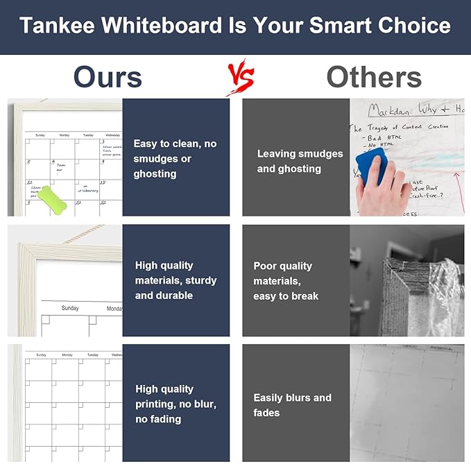 Calendar Whiteboard for Wall, 17x13 Inches Dry Erase Calendar for Wall - Image 3