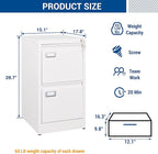 Fesbos 2 Drawers Vertical File Cabinets - Image 3