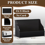 SHIQIKEJIPTY 5X8 Index Card Holder Acrylic Black Note Card Holder Index Card - Image 2