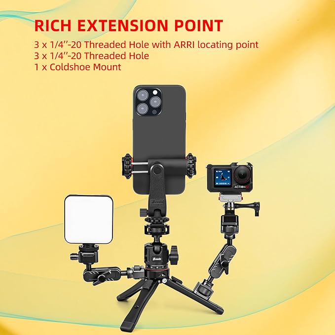 Zeadio Metal Camera Mini Tripod, - Image 7