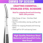 Cross Edge Curved Spring Scissors 5 Inch Stainless Steel Precision Eyebrow & - Image 6