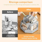 Cayxenful Pencil Pen Holder for Desk, 9 Slots 360 Degree Rotating Desk - Image 5