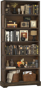 TVU 6-Tier Wooden Book Shelf, Floor-Standing Display Bookcase, 77.2" H x 31.5" by CreateaBetterLife