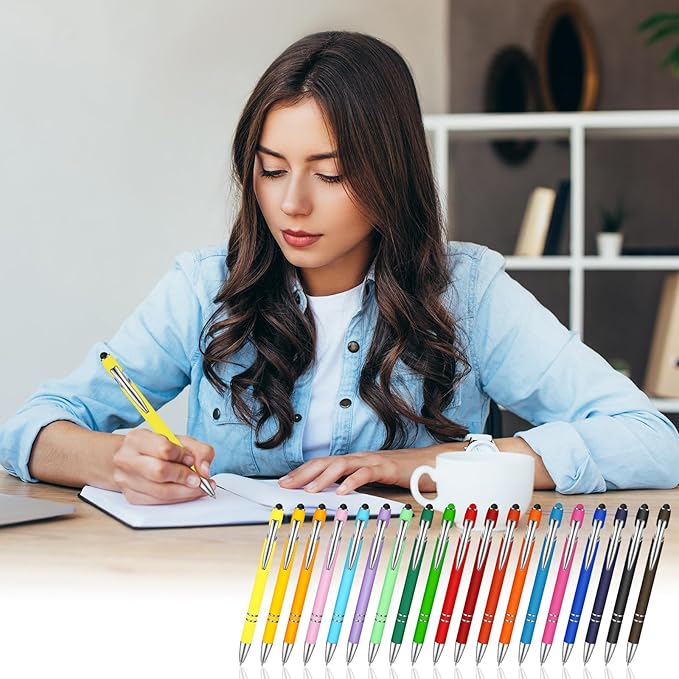 Zonon 38 Pieces Rubberized Ballpoint Pen - Image 7