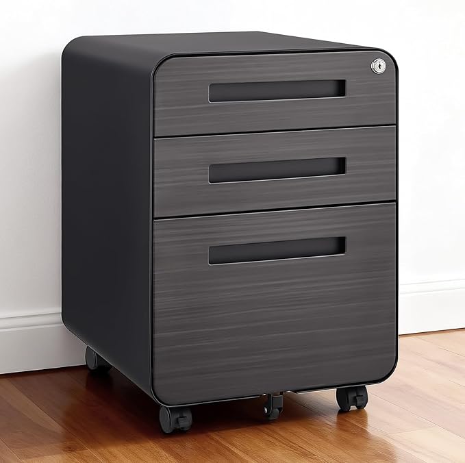 TEEALUBAN 3 Drawer Mobile File Cabinet by TEEALUBAN