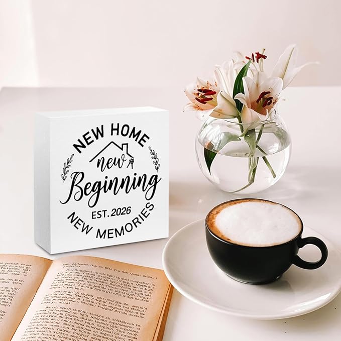 Housewarming Gifts New Home, 2026 House Warming Gifts Wood Box Sign, - Image 4