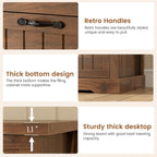 sedeta farmhouse 3 drawer file cabinet for home, front angle view