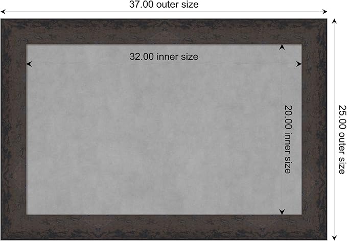 Amanti Art Black Framed Magnetic Board 25x37 Large Vision Board - Image 3