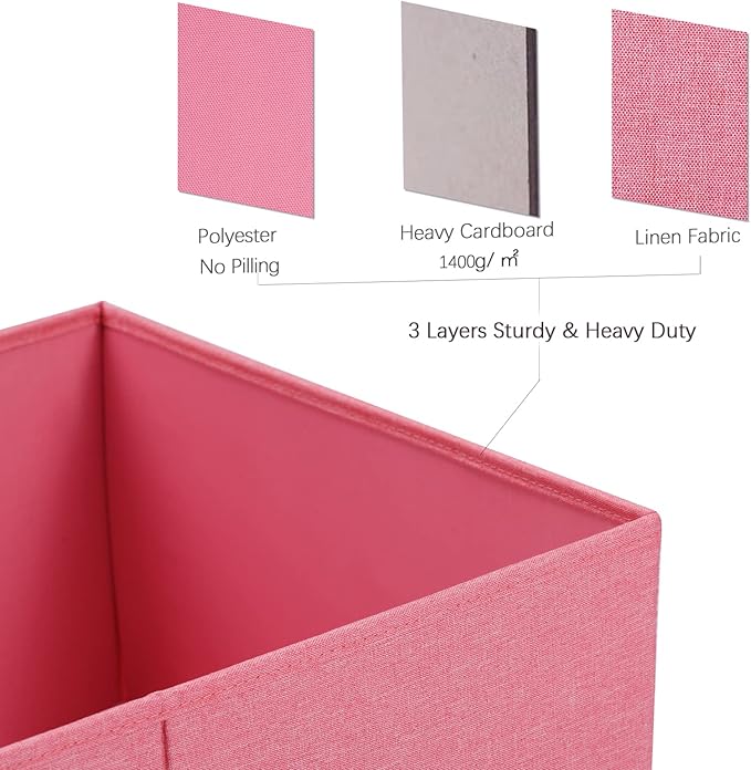 HOONEX Linen Foldable Storage Bins - Image 3