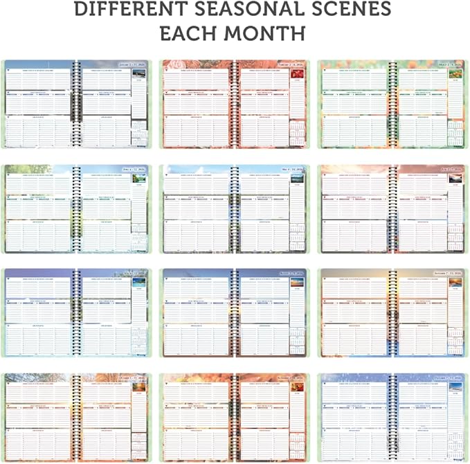 Planner Pad Spiral Bound January-December 2026/ Calendar Year 6 3/4" x 8 1/2" - Image 3
