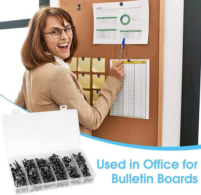 290 Pcs Push Pins, 6 Style Thumb Tacks Set - Image 7