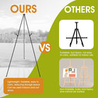 aroic 63" easel stand for display, 3 pack, side view