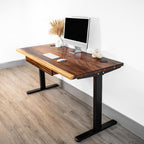 Standing Desk with Drawer – Walnut Solid Wood Desk, Natural Live Edge, - Image 2