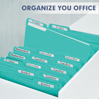 File Folder, PANDRI 120 Pack File Folder, 1/3 Cut Tab, Letter Size, Filing - Image 7