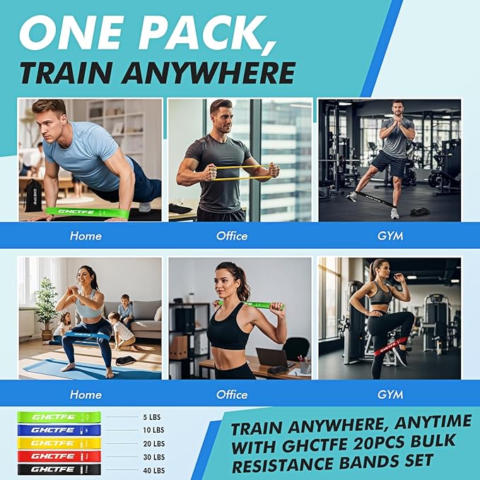 GHCTFE 20PCS Resistance Bands Bulk Set - Image 4