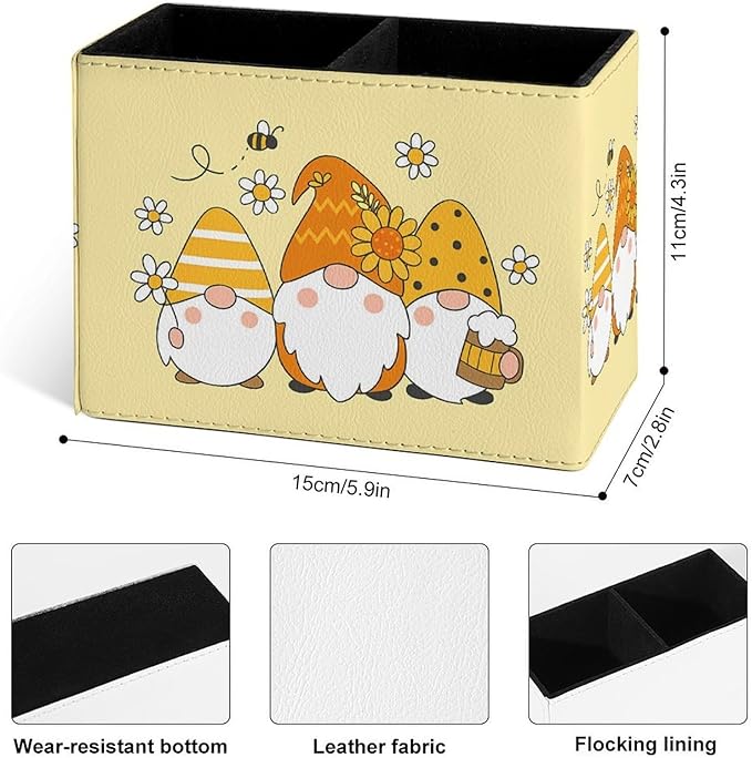 Famame Cute Sunflower Bee Gnomes Pencil Holder - Image 2