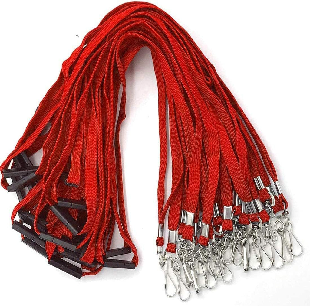 Lanyards Safety Red Lanyards Neck Flat Premium Breakaway Badge Lanyard