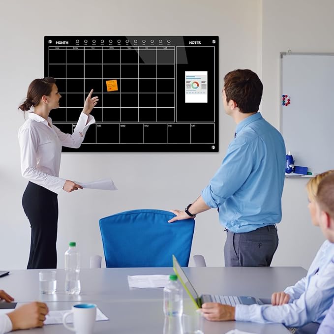 JYYPWB Magnetic Glass Whiteboard 36X24 Monthly Planner Calendar Dry Erase Board - Image 5