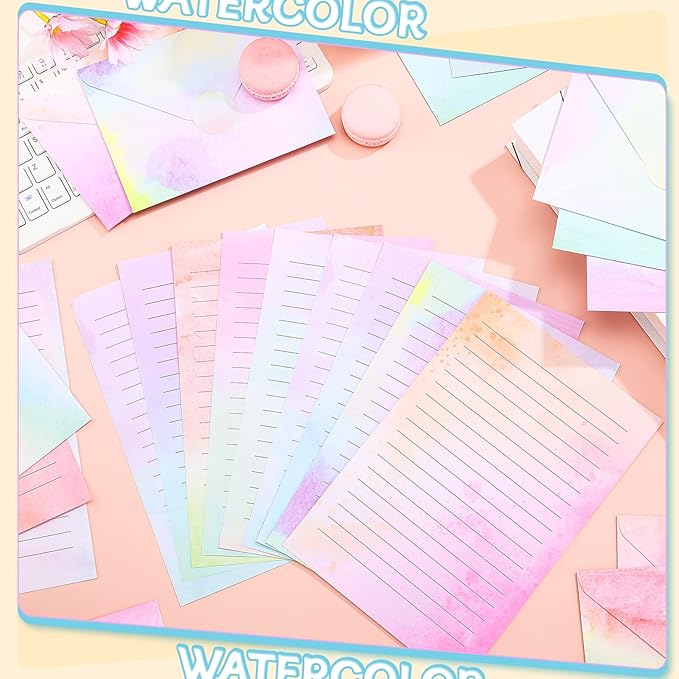 TaoBary 160 Pcs Stationery Paper Set 50 Double Sided Stationery Papers - Image 2