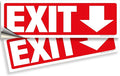 iSYFIX Exit Signs Stickers 2 Pack 12x4 Inch by iSYFIXPREMIUMSIGNS