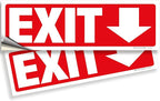 iSYFIX Exit Signs Stickers 2 Pack 12x4 Inch by iSYFIXPREMIUMSIGNS