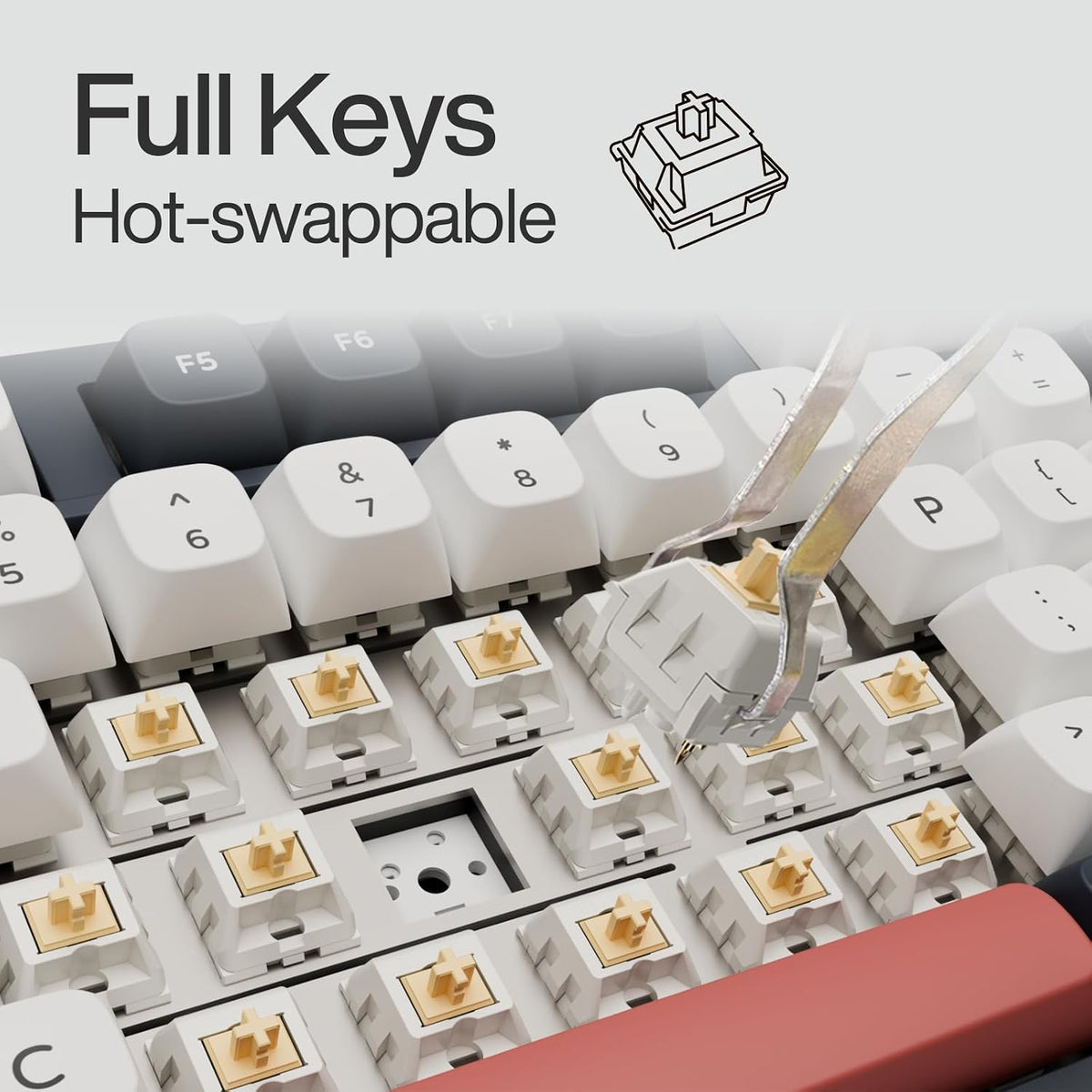 GK GAMAKAY TK101 98% Wireless Mechanical Keyboard with Number Pad 101 Keys