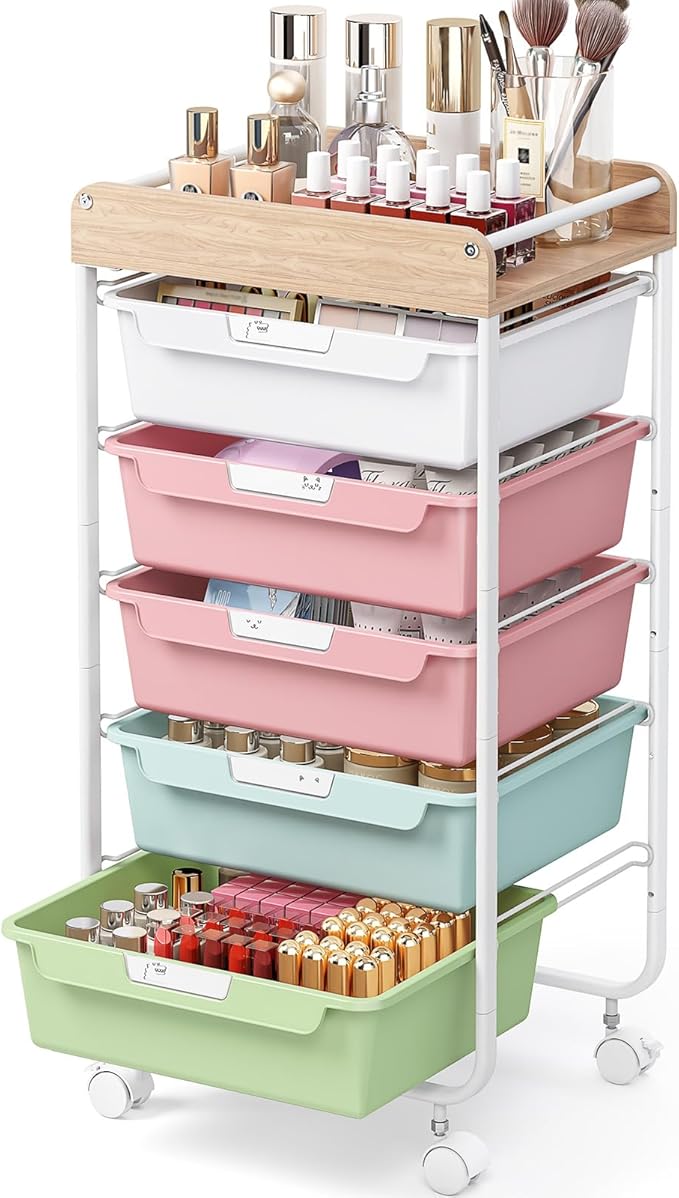 Rolling Storage Utility Cart by SYKIARIOL