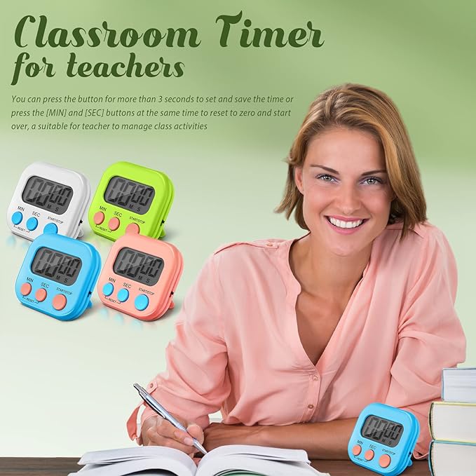 Xuhal 28 Pcs Digital Timers for Teachers Classroom Kitchen Countdown Timers for - Image 3