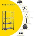 brian & dany 4-tier foldable storage shelves with, side view