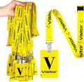 PerKoop 25 Pack Visitor Badge Lanyards Volunteer Badge Holder by PerKoop