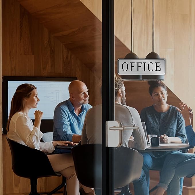 The Office Door Sign for Home and Business，Self-Adhesive Waterproof and - Image 7