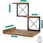 ELITEROO Desk Shelf Organizer, Wood Desktop Organizer Small Bookshelf, 3 Tier - Image 3