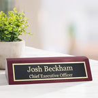Business Wood Name Plate for Desk | Custom Desk Name Plate Personalized Gift by EngravingInternational