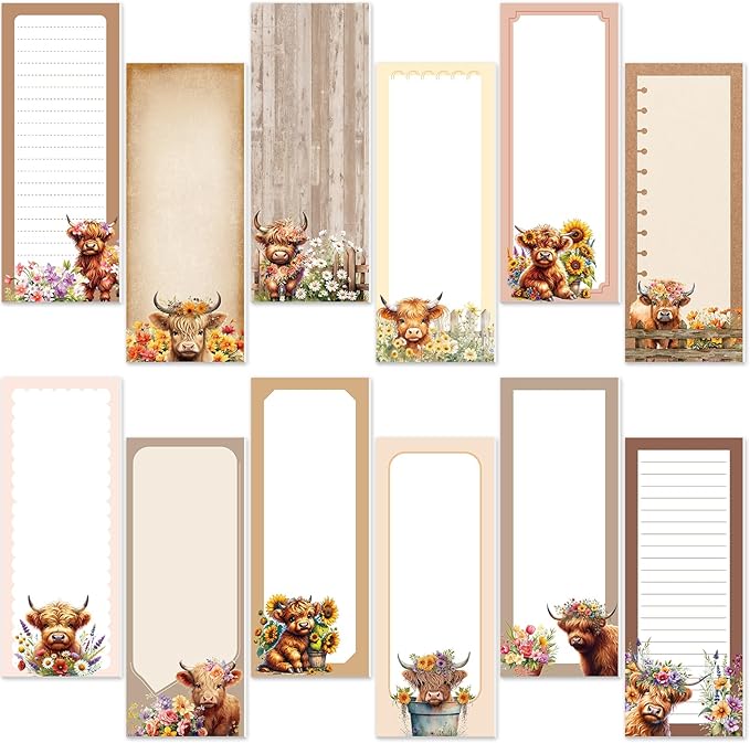 Gersoniel 12 Packs Magnetic Notepads by Gersoniel