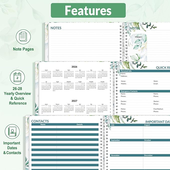 SUNEE 2026 Appointment Book, Quarter-Hourly, Weekly & Monthly - Image 5