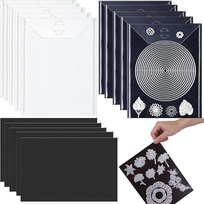 Briartw 20pcs/Set Dies Storage Bags and Magnetic Sheets, 10 Pack Clear Plastic by Briartw