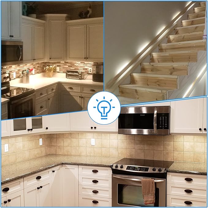 Litever Kitchen Under Cabinet LED Lighting Kit, Super Bright, Plug-in or - Image 7