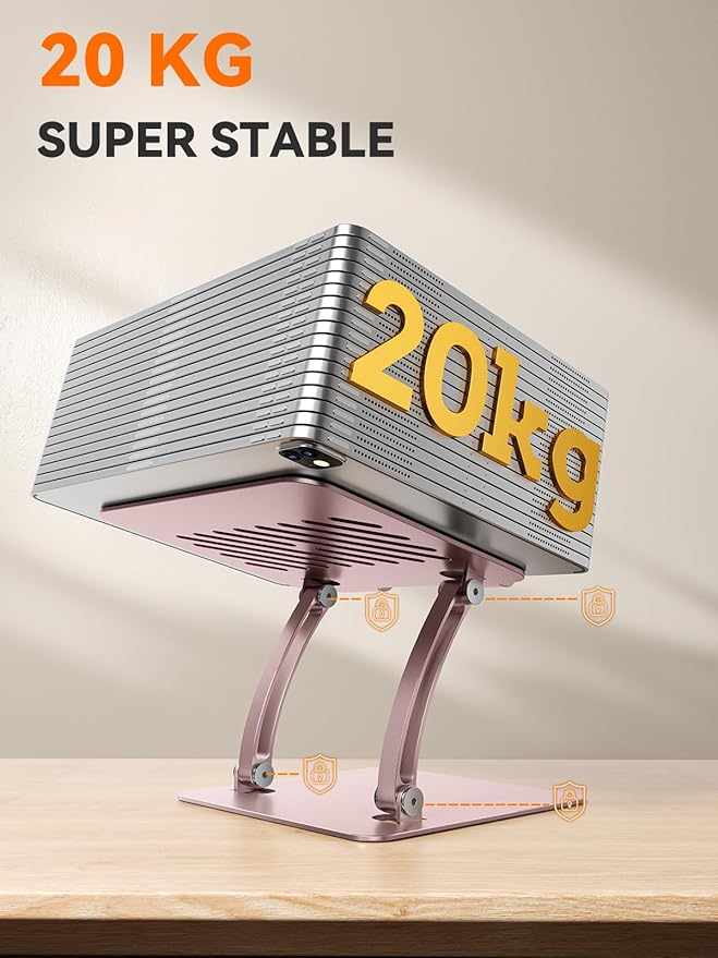 tounee Tablet Holder Stand, Dual Rod Adjustable Aluminum Desktop Stand - Image 5