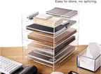 HeZone Acrylic Paper Letter Tray Organizer, 5 Tiers, Transparent, Rectangular - Image 5