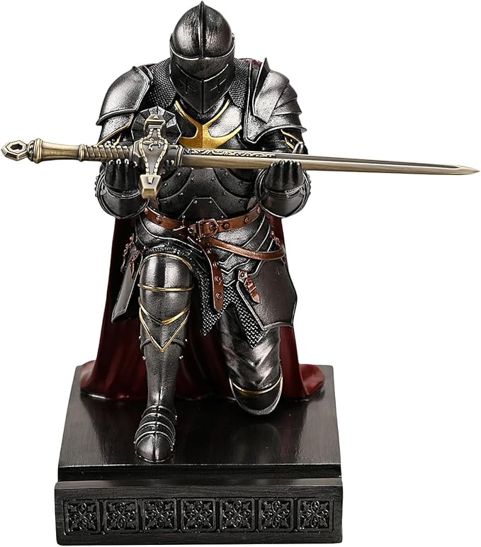 Amoysanli Medieval Armored Warrior Wearing Outerwear, Mobile Phone Stand Knight - Image 3